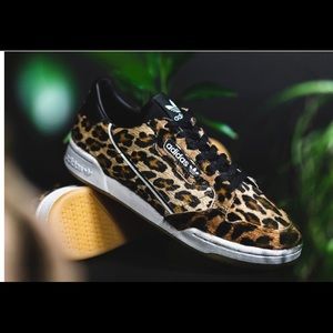 Adidas Originals Continental 80 Leopard Ponyhair Sneakers - BARELY WORN.
